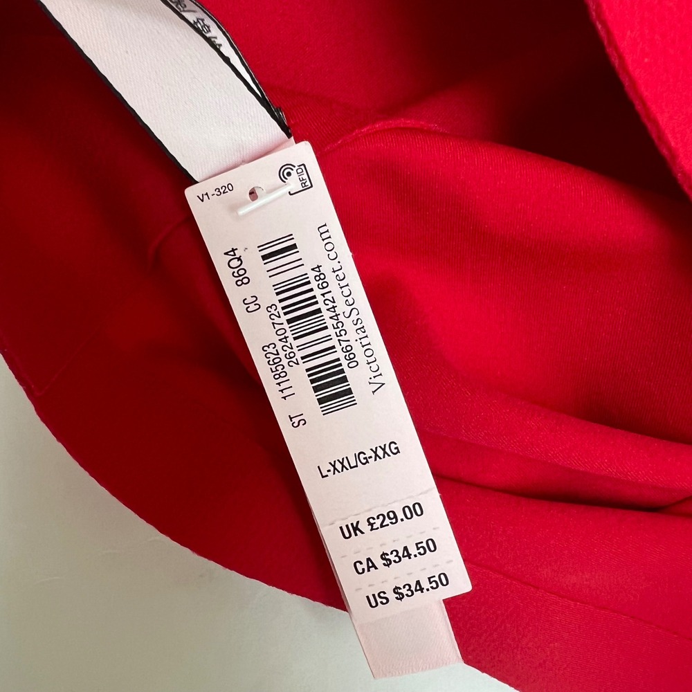 Victoria's Secret Red Seamless Lounge Bralette L-XXL New With Tags CC 86Q4 - Picture 8 of 9